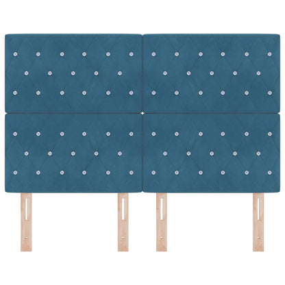 Cabeceira LED com cabeceira Manual Azul Escuro 160 cm Poliéster