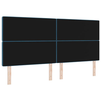 Cabeceira LED com cabeceira Manual Azul Escuro 200 cm Poliéster