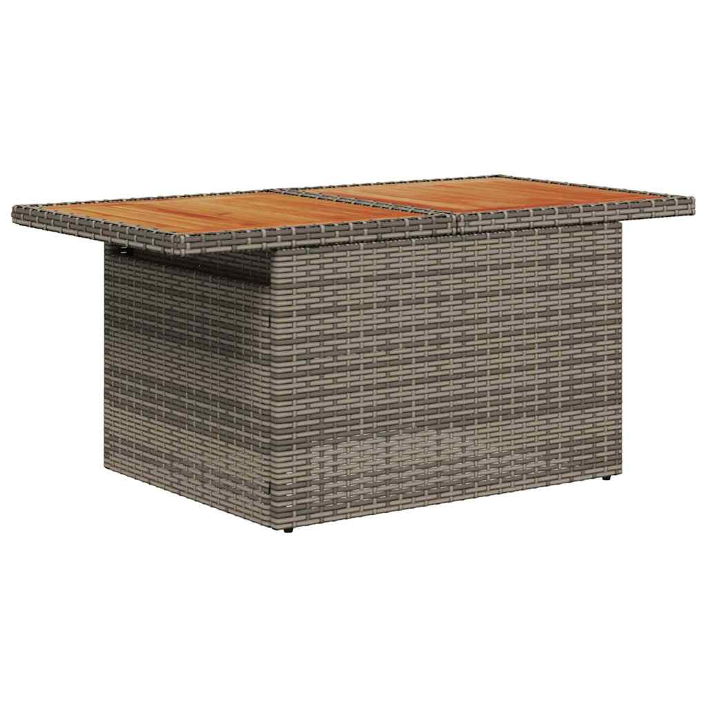 Conjunto de Sofá de Jardim com almofada 8 pcs Cinza e Marrom