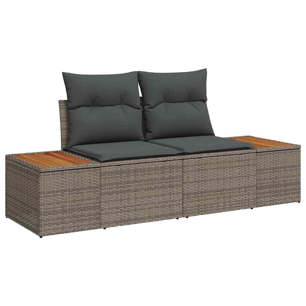 Conjunto de Jantar para Jardim Manual 6 pcs Cinza e Marrom