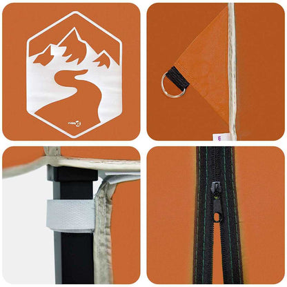 Tenda de Toldo Manual Laranja 243 x 243 x 251 cm tecido