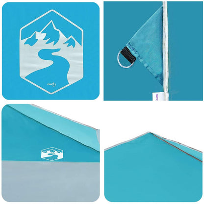 Tenda de Toldo Manual Azul 395 x 395 x 251 cm tecido