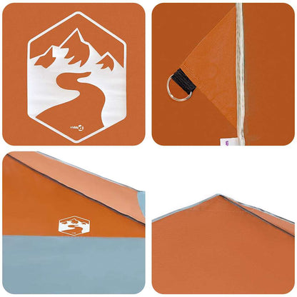 Tenda de Toldo Manual Laranja 395 x 395 x 251 cm tecido