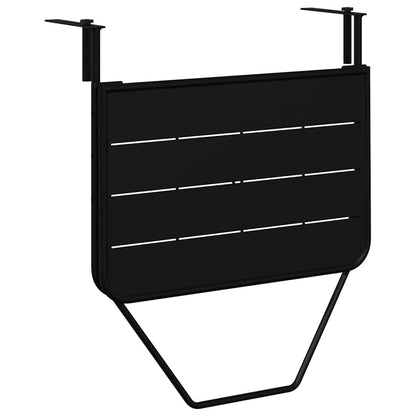 Mesa Suspensa para Varanda Preto 60 x 39 x 65 cm Aço