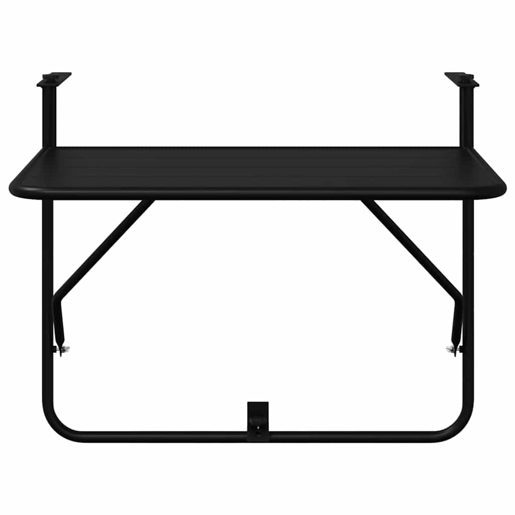 Mesa Suspensa para Varanda Preto 60 x 39 x 65 cm Aço