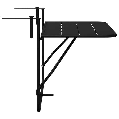 Mesa Suspensa para Varanda Preto 60 x 39 x 65 cm Aço