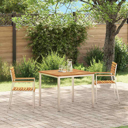 Cadeira de Jardim 2 pcs Castanho Madeira de acácia maciça