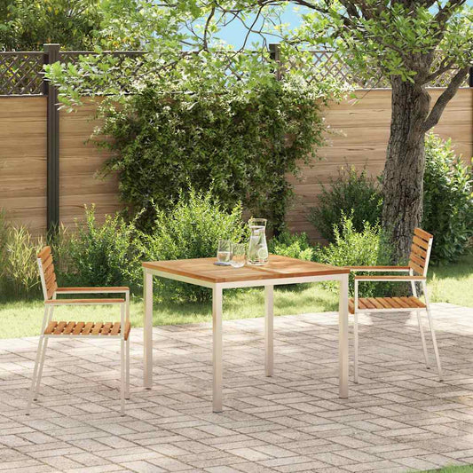 Cadeira de Jardim 2 pcs Castanho Madeira de teca maciça