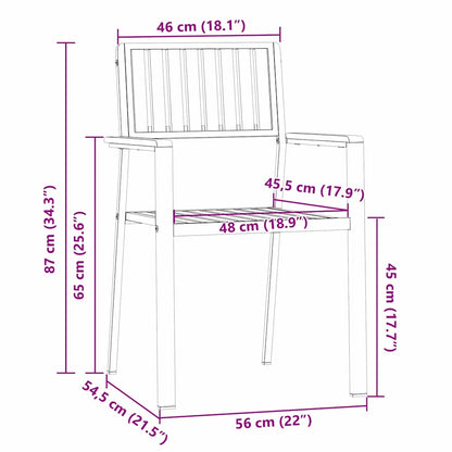Cadeira de Jardim 4 pcs Castanho Madeira de acácia maciça