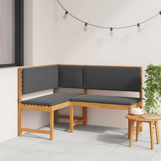 Banco de canto de jardim Castanho 140 x 100 x 91cm