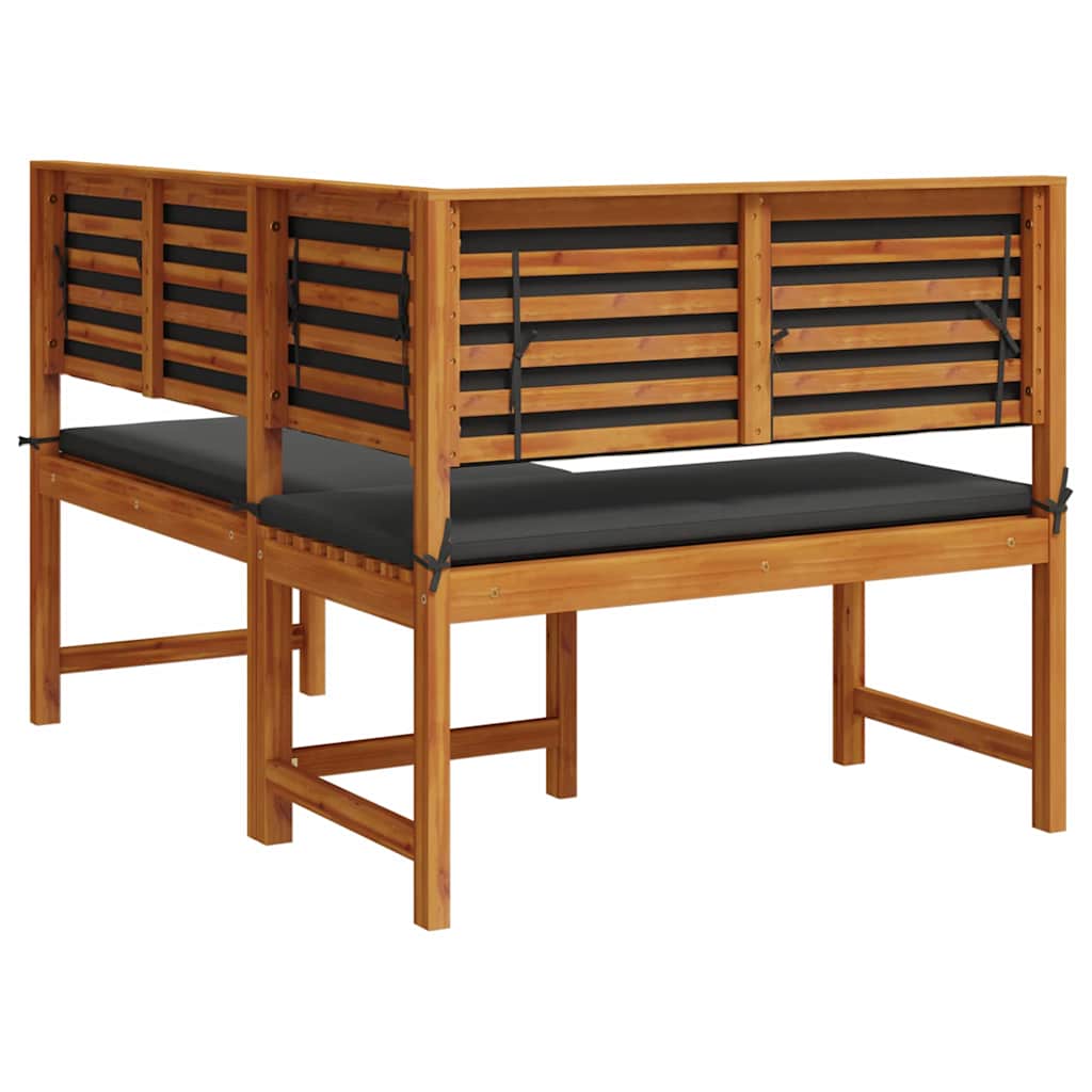Banco de canto de jardim Castanho 140 x 100 x 91cm