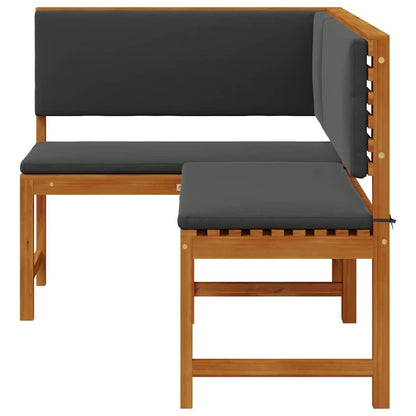 Banco de canto de jardim Castanho 140 x 100 x 91cm