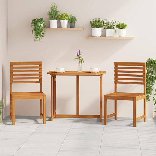 Cadeira de Jardim 2 pcs Castanho 50 x 50 x 91cm