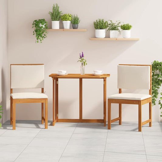 Cadeira de Jardim Sem Braços 2 pcs Castanho 50 x 50 x 91cm