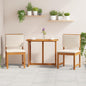 Cadeira de Jardim Sem Braços 2 pcs Castanho 50 x 50 x 91cm
