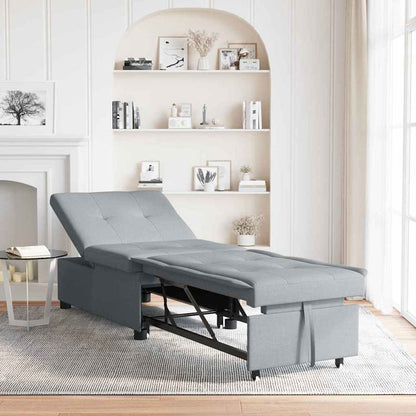 Sofá-Cama Cinzento-claro 194 x 67 x 37 cm tecido