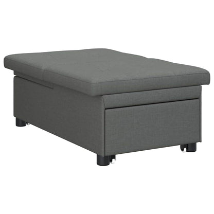 Sofá-Cama Cinzento escuro 194 x 67 x 37 cm tecido