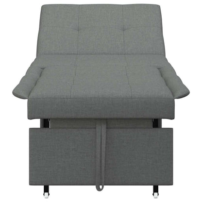 Sofá-Cama Cinzento escuro 194 x 67 x 37 cm tecido