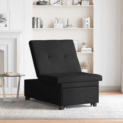 Sofá-Cama Preto 194 x 67 x 37 cm tecido