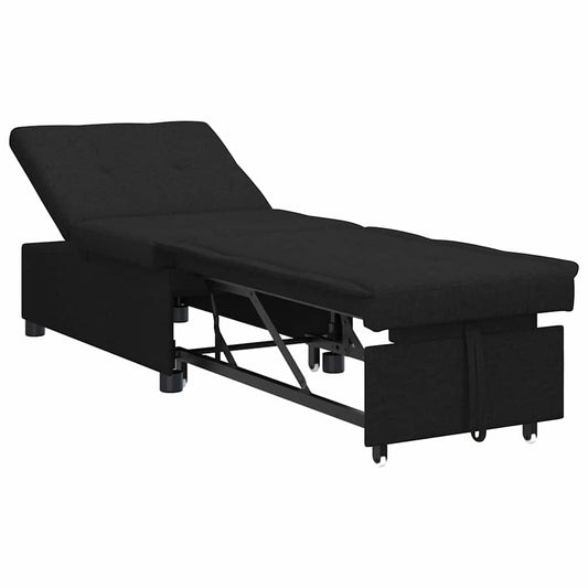 Sofá-Cama Preto 194 x 67 x 37 cm tecido