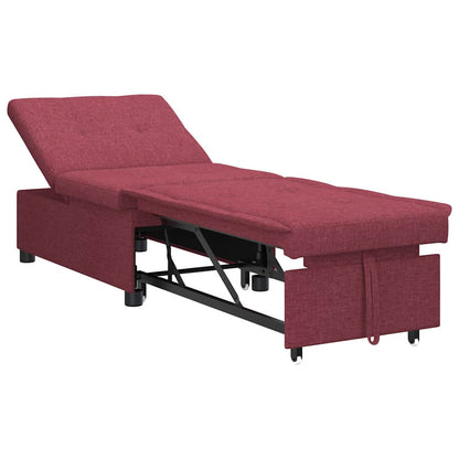 Sofá-Cama Vermelho 194 x 67 x 37 cm tecido
