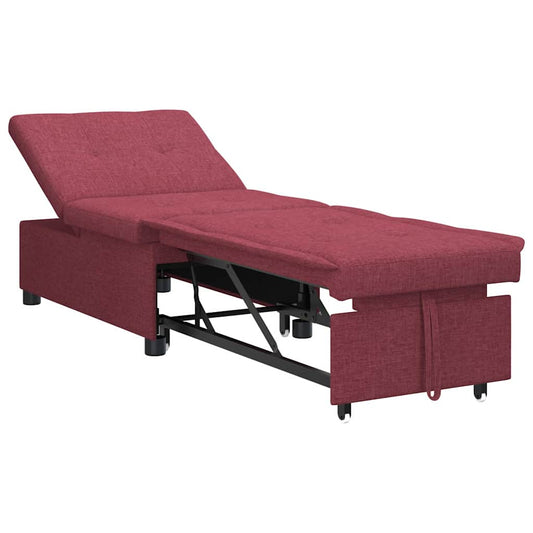 Sofá-Cama Vermelho 194 x 67 x 37 cm tecido