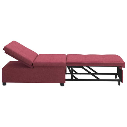 Sofá-Cama Vermelho 194 x 67 x 37 cm tecido