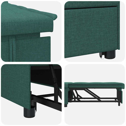Sofá-Cama Verde-escuro 194 x 67 x 37 cm tecido