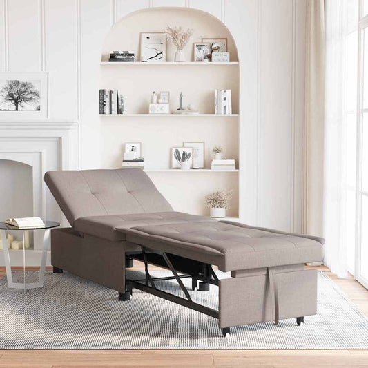 Sofá-Cama Cinzento-acastanhado 194 x 67 x 37 cm tecido