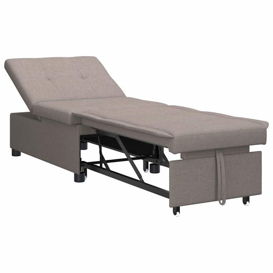 Sofá-Cama Cinzento-acastanhado 194 x 67 x 37 cm tecido