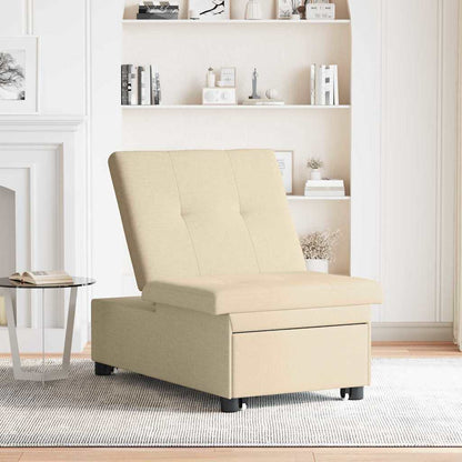 Sofá-Cama Creme 194 x 67 x 37 cm tecido