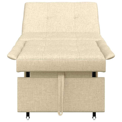 Sofá-Cama Creme 194 x 67 x 37 cm tecido
