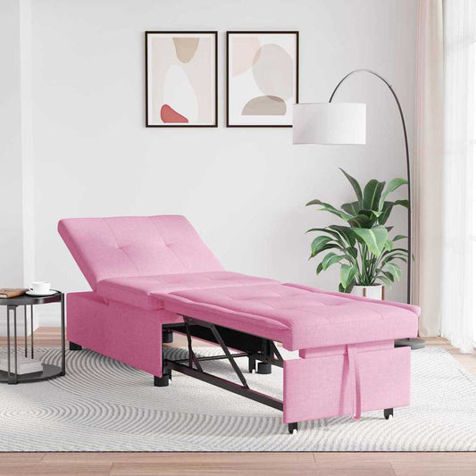 Sofá-Cama Rosa 194 x 67 x 37 cm tecido