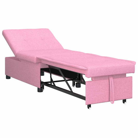 Sofá-Cama Rosa 194 x 67 x 37 cm tecido
