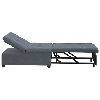 Sofá-Cama Cinzento escuro 67 x 194 x 38 cm Veludo