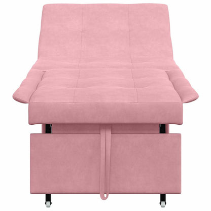 Sofá-Cama Rosa 67 x 194 x 38 cm Veludo