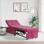 Sofá-Cama vermelho tinto 67 x 194 x 38 cm Veludo