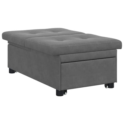 Sofá-Cama Cinza Escuro 67 x 194 x 82 cm