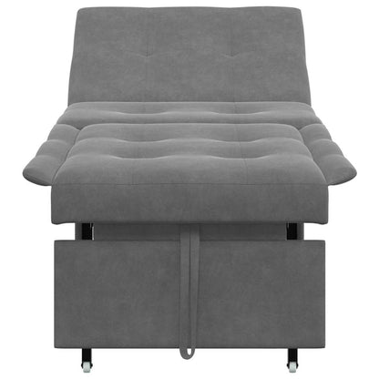 Sofá-Cama Cinza Escuro 67 x 194 x 82 cm
