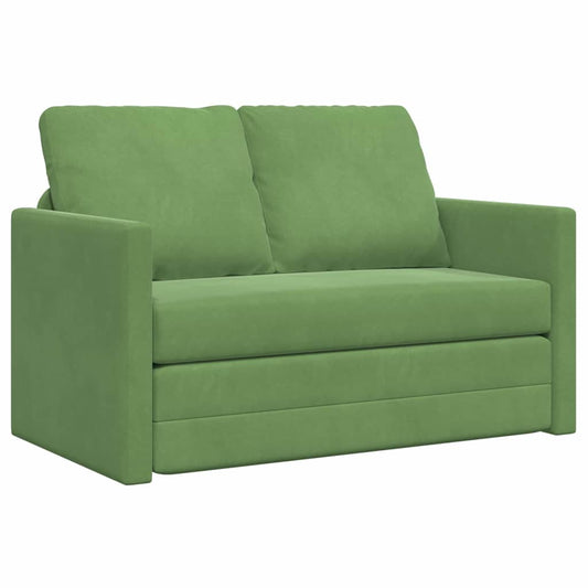 Sofá-Cama com almofada Verde claro 122 x 70 x 60 cm Veludo