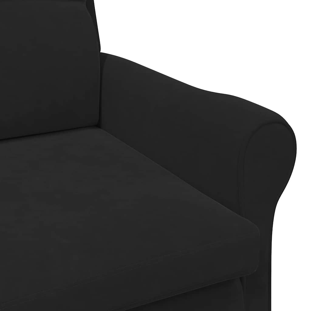 poltrona Preto 76 x 94 x 102 cm Veludo