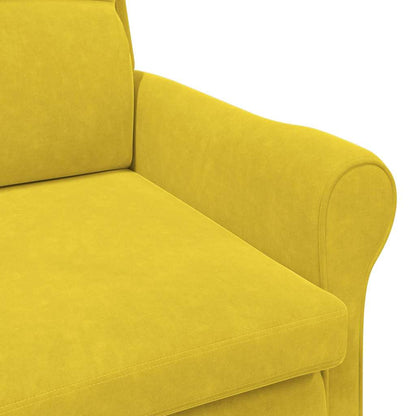 poltrona Amarelo 76 x 94 x 102 cm Veludo