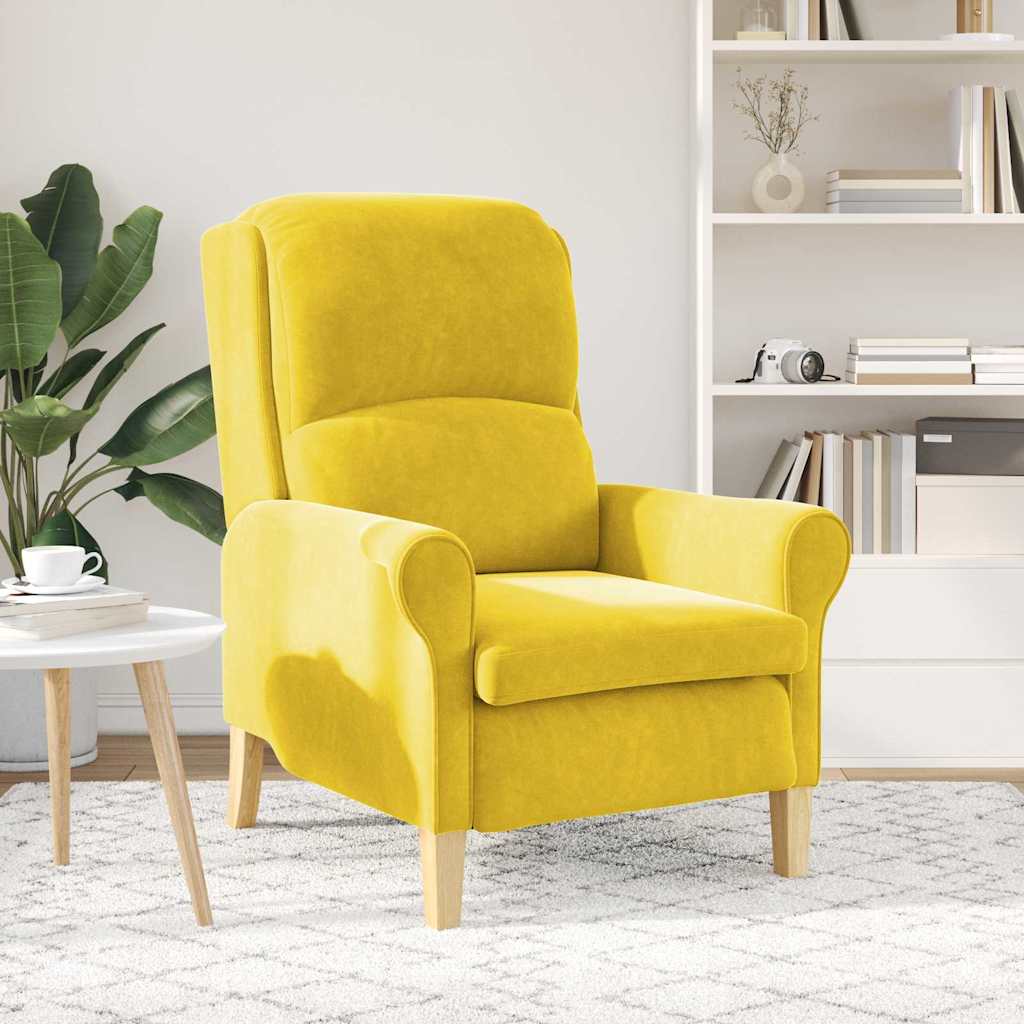 poltrona Amarelo 76 x 94 x 102 cm Veludo