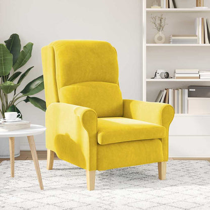 poltrona Amarelo 76 x 94 x 102 cm Veludo