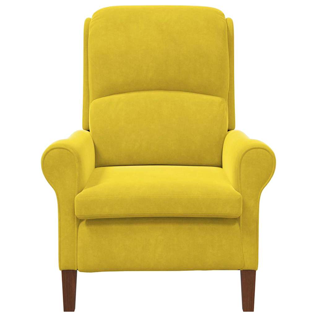 poltrona Amarelo 76 x 94 x 102 cm Veludo
