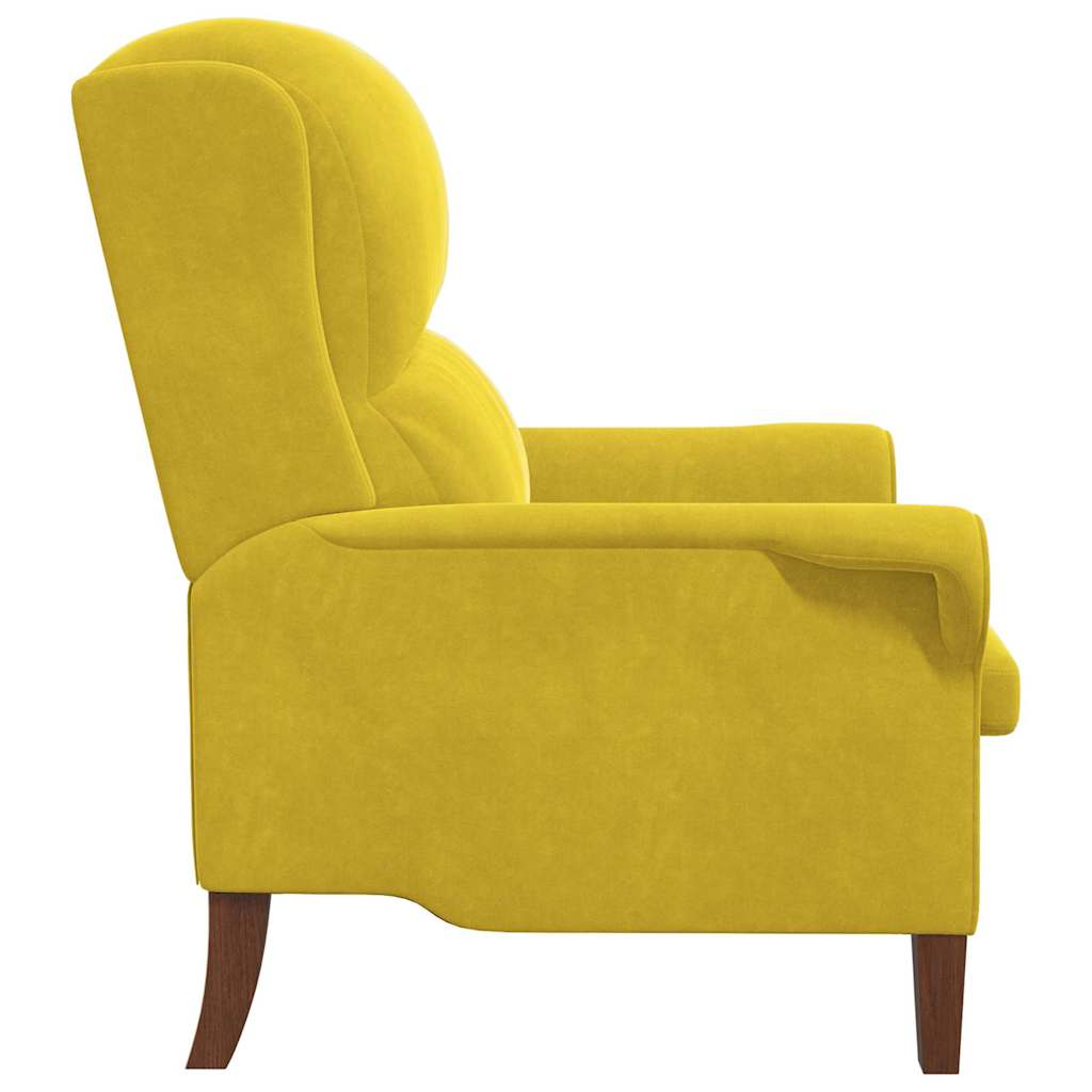poltrona Amarelo 76 x 94 x 102 cm Veludo