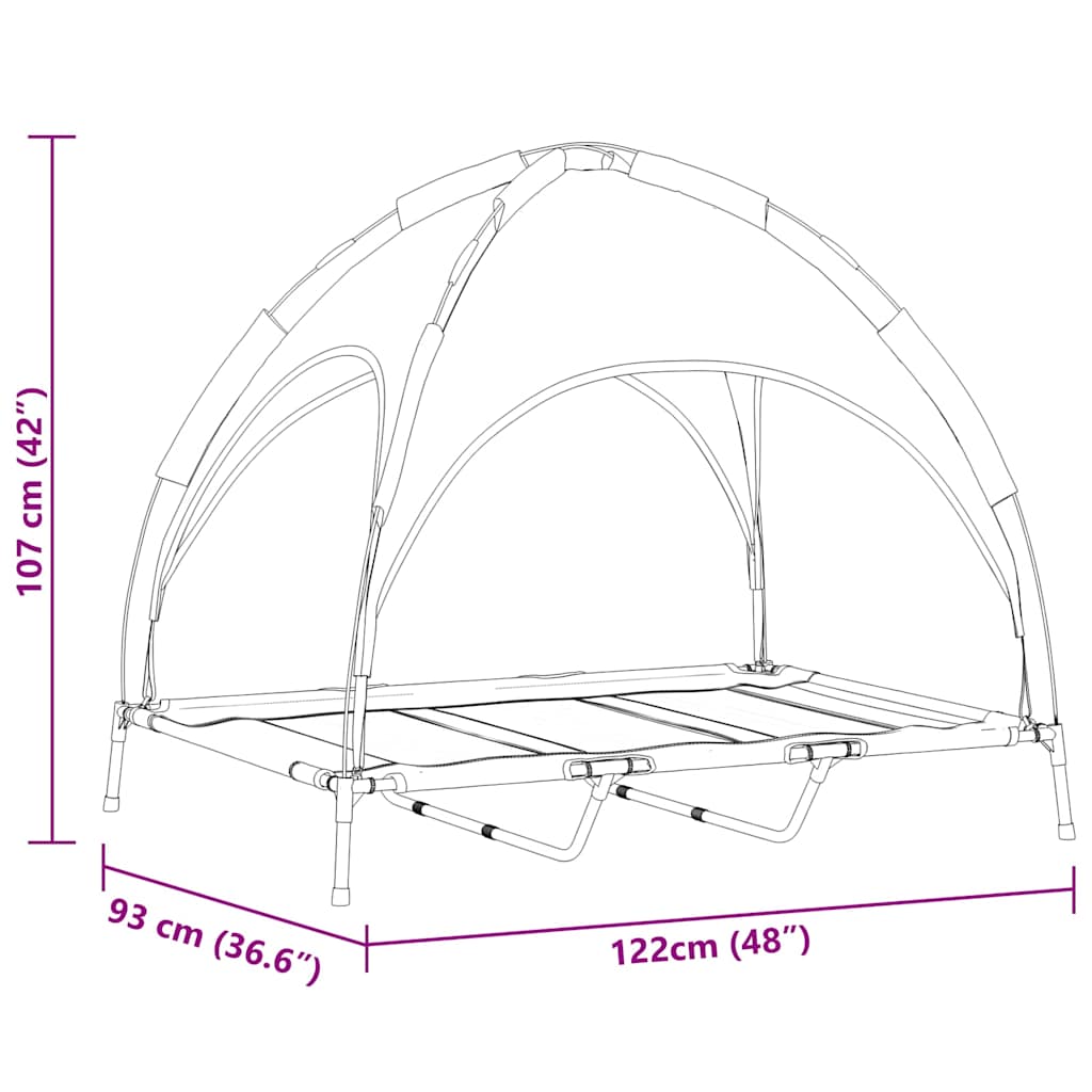 Cama para Cachorro Preto xl Aço