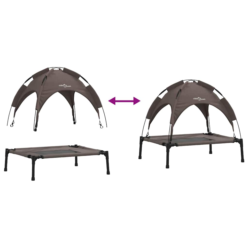 Cama para Cachorro Castanho s Aço