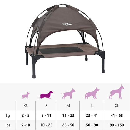Cama para Cachorro Castanho s Aço