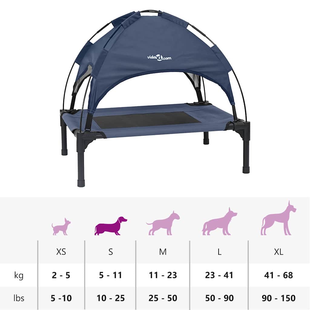 Cama para Cachorro Azul-marinho s Aço